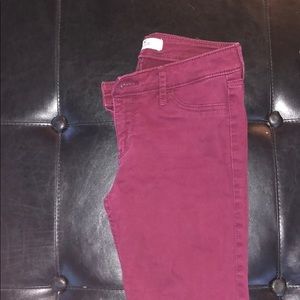 Maroon Skinny Jeans
